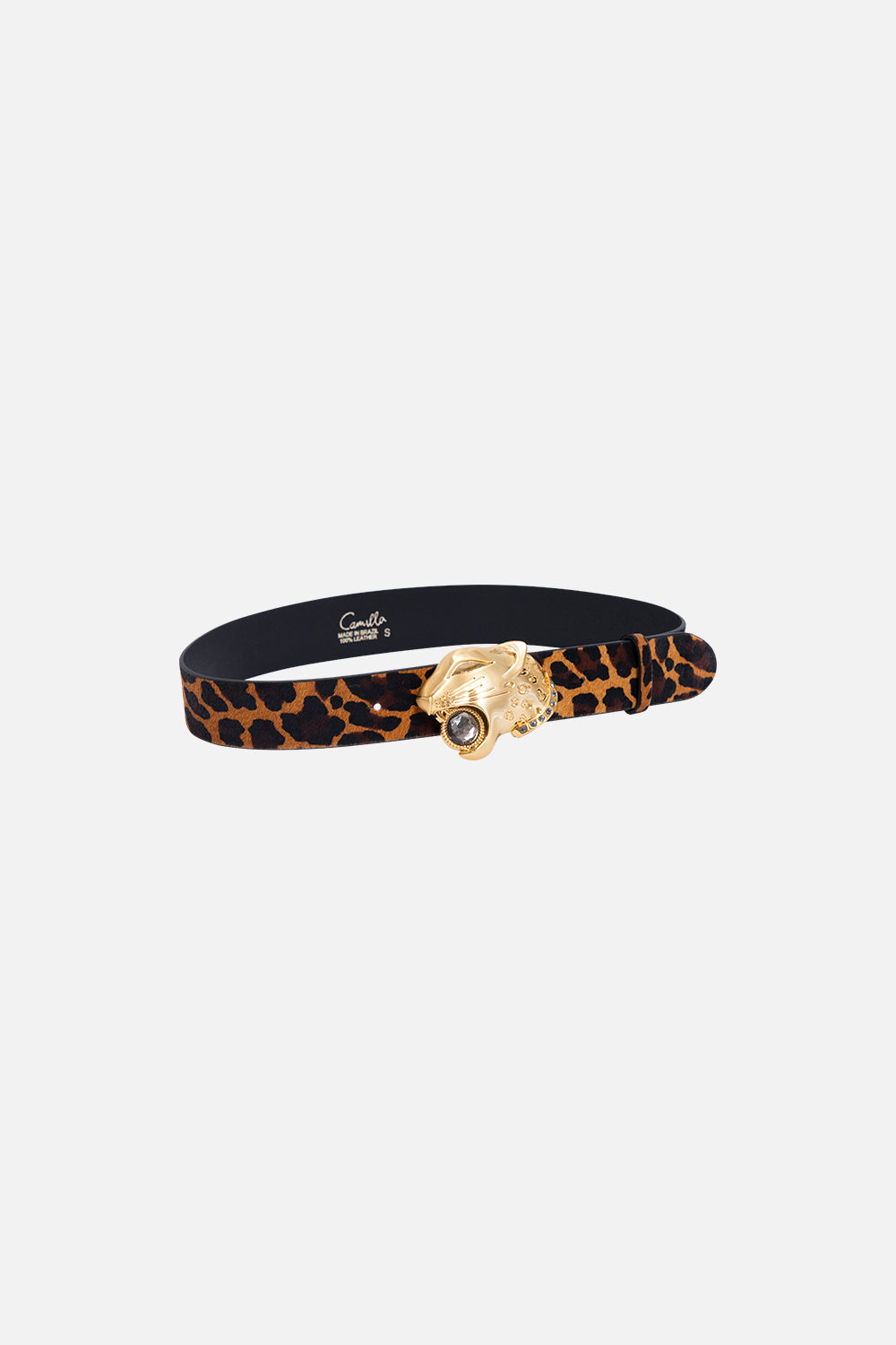 Accesorios CAMILLA Leopard head buckle belt