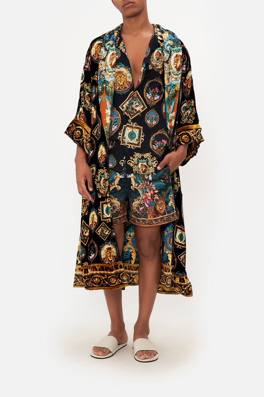 Batas Para Hombre | Jerséis Y Capas-Mujeres CAMILLA Long line reversible robe