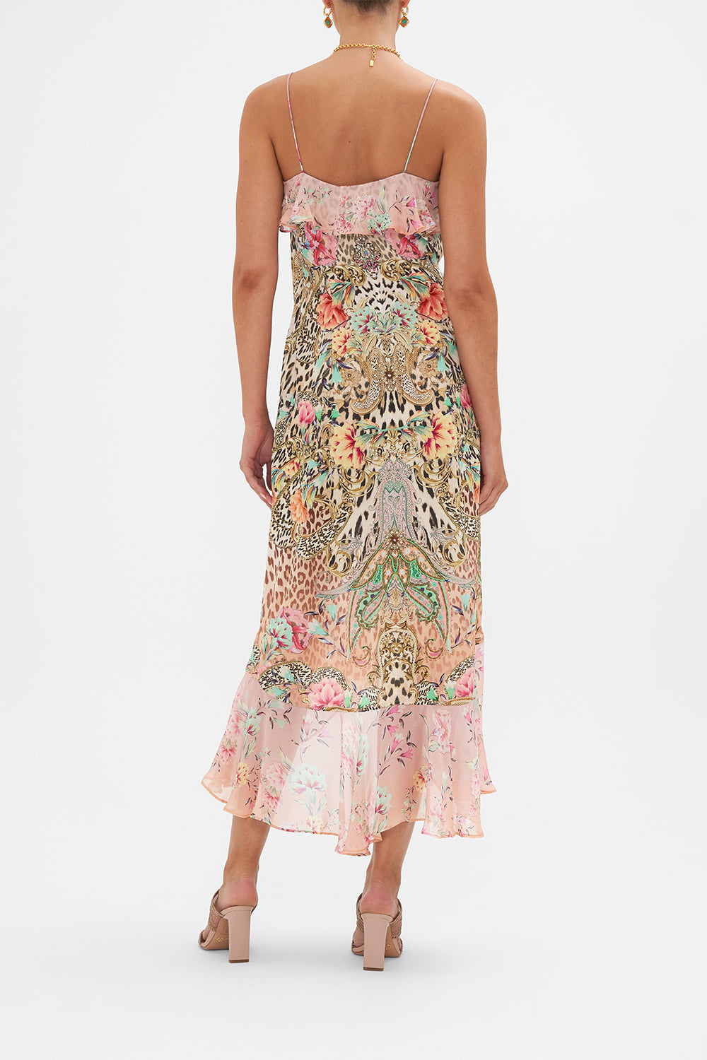 Edición Modesta-Mujeres CAMILLA Long wrap dress with frill