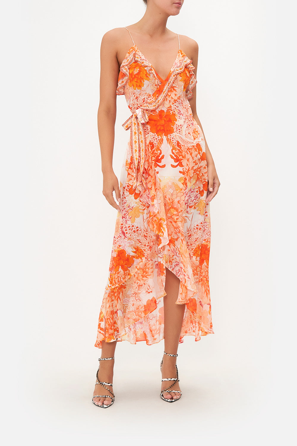 Rebajas Mujeres-Mujeres CAMILLA Long wrap dress with frill