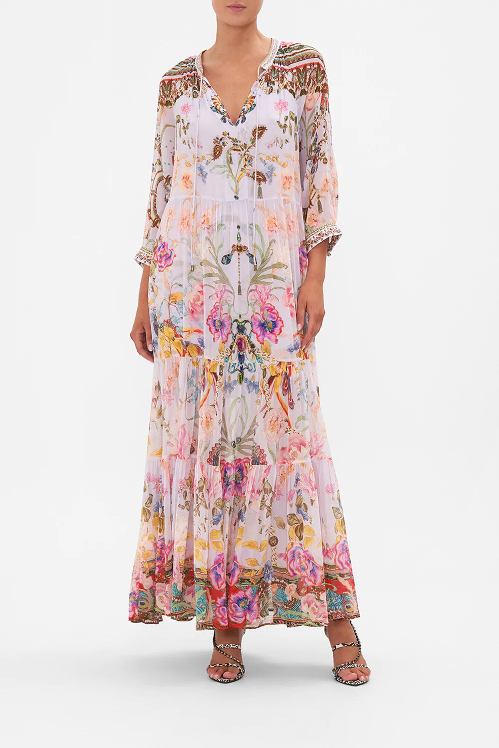 Edición Modesta-Mujeres CAMILLA Long gathered panel dress