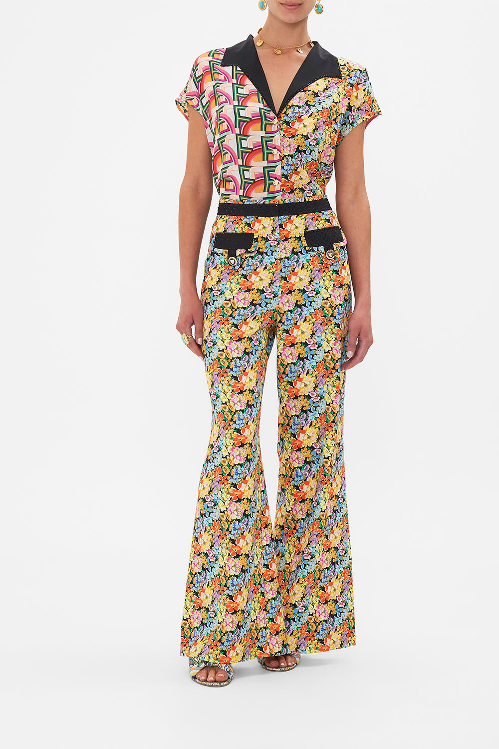 Fondos-Mujeres CAMILLA Flared pant with pockets