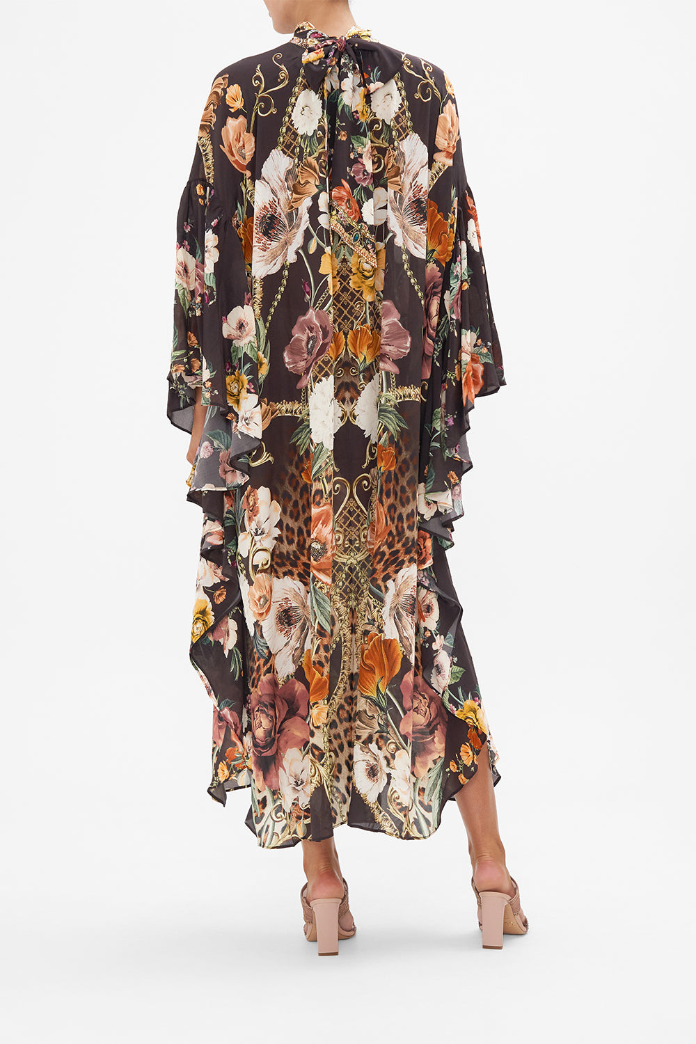 Vestidos CAMILLA High neck ruffle kaftan