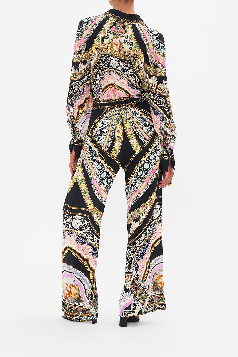 Fondos-Mujeres CAMILLA Shaped waistband flared pant