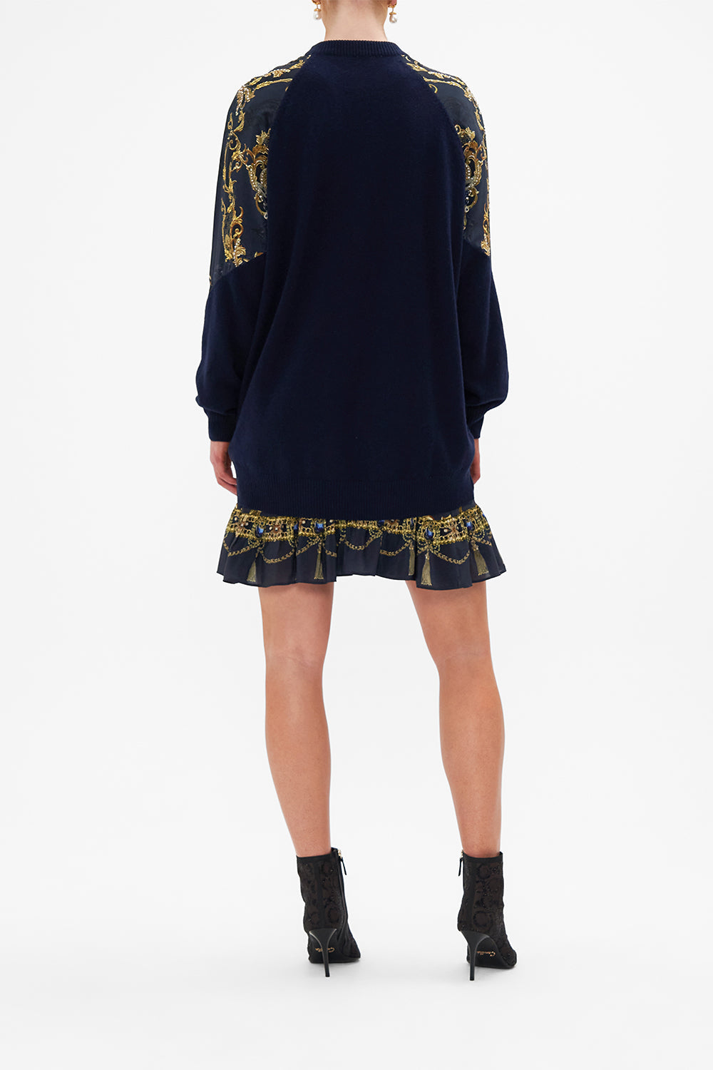 Suéteres | Prendas De Punto-Mujeres CAMILLA Silk spliced shoulder jumper