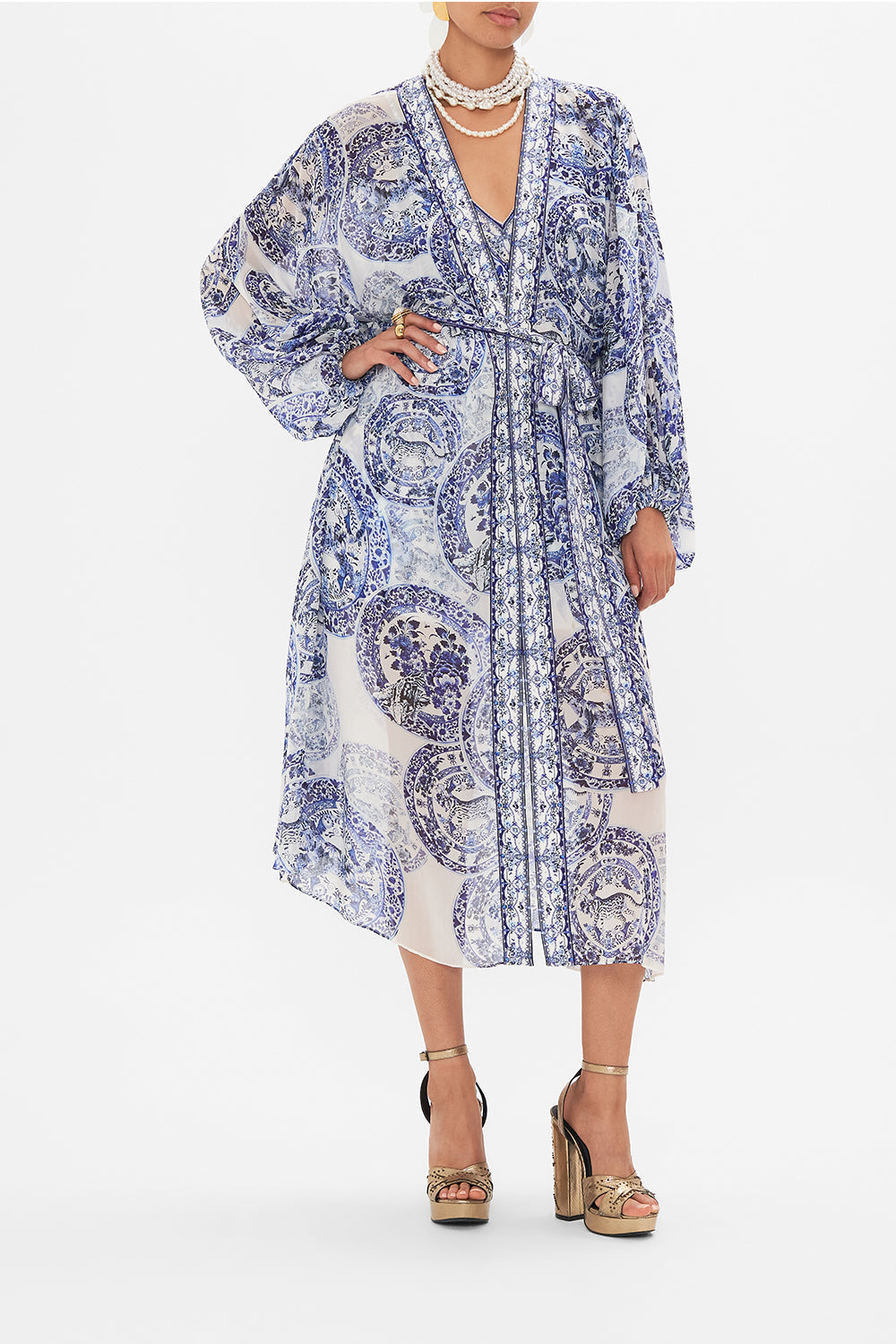 Kimonos-Mujeres CAMILLA Blouson sleeve layer