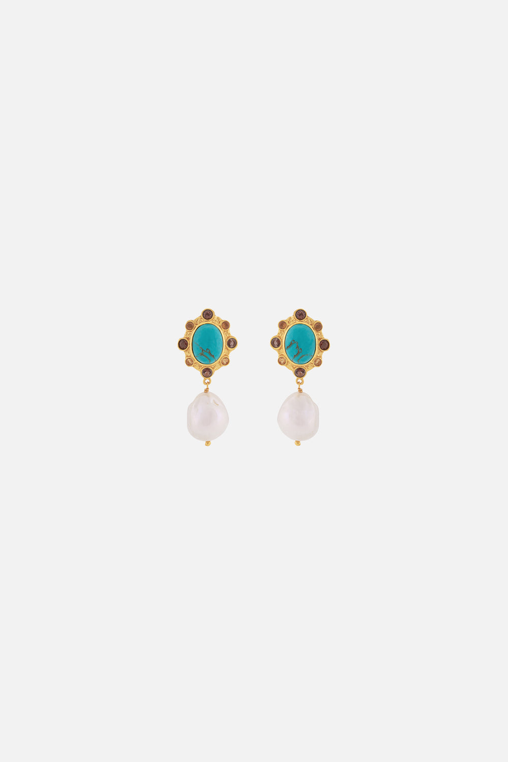 Accesorios CAMILLA Vivi turquoise and pearl earrings