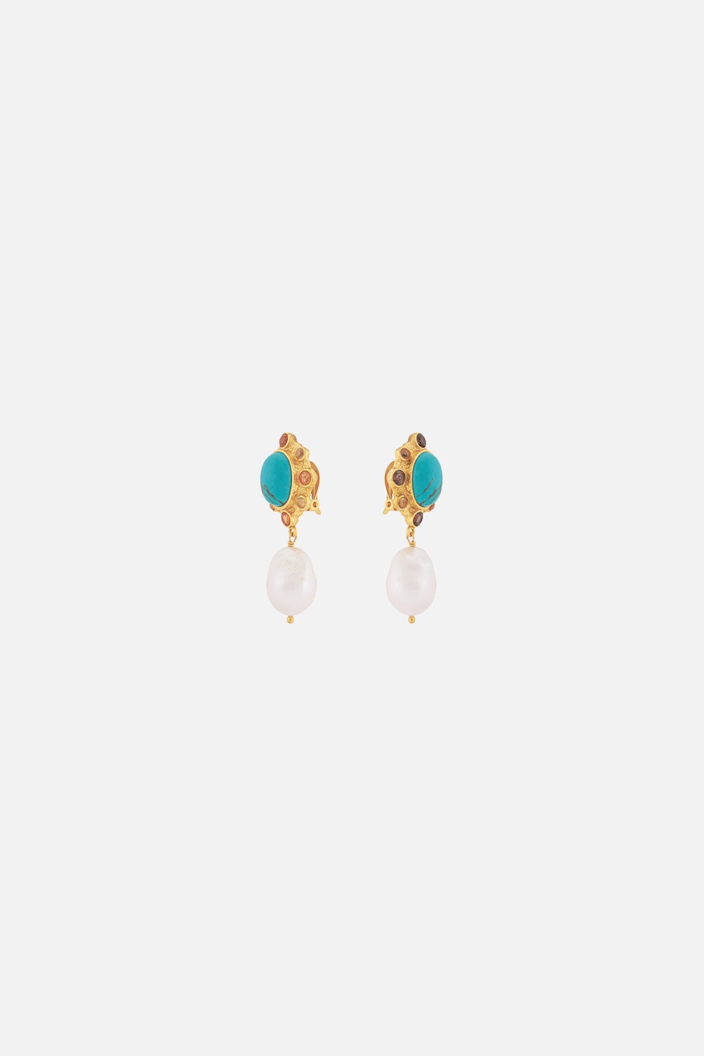 Accesorios CAMILLA Vivi turquoise and pearl earrings