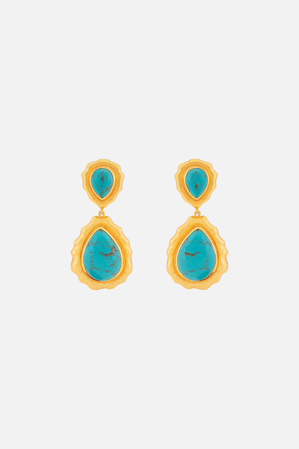 Accesorios CAMILLA Paulina golden turquoise earrings