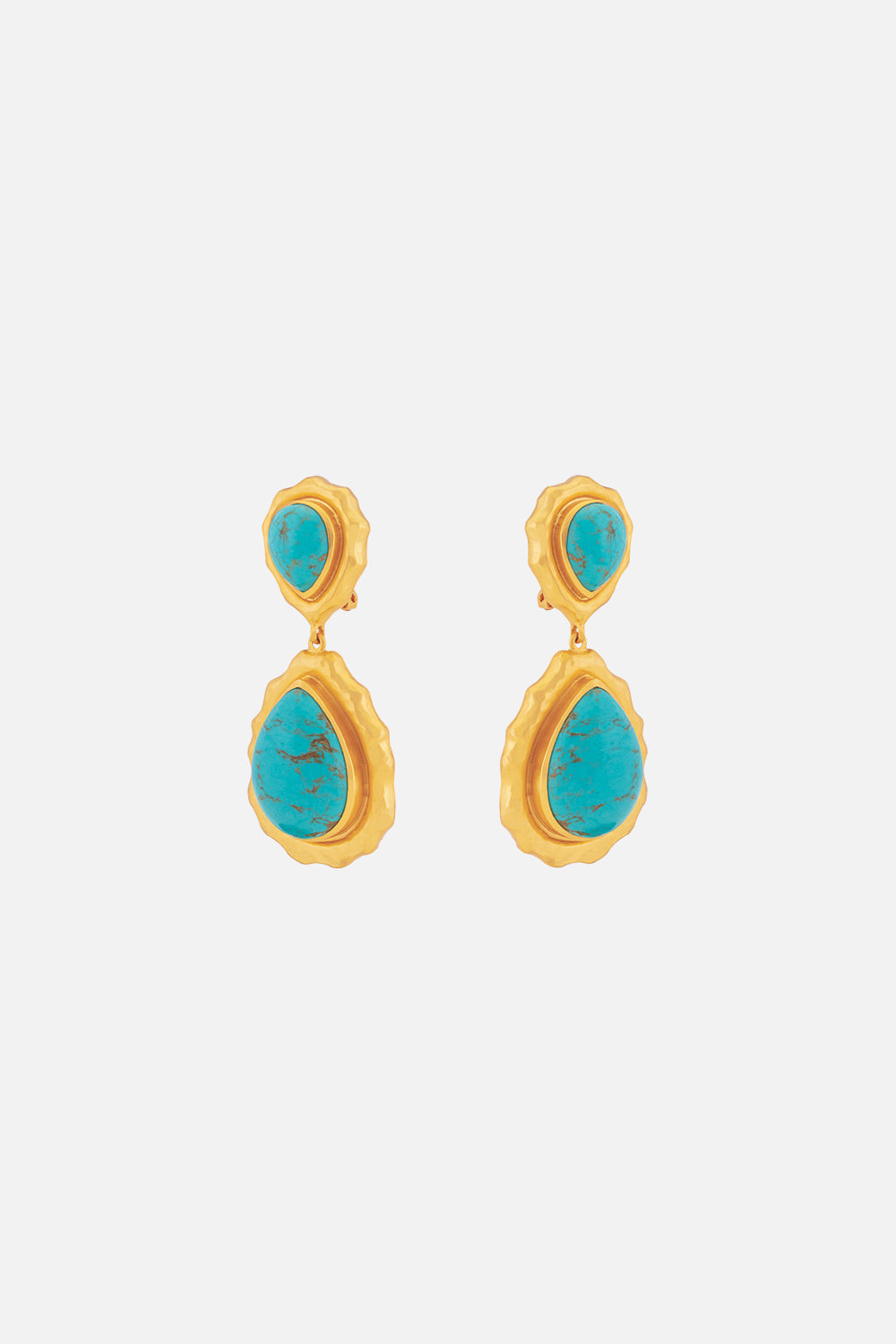 Accesorios CAMILLA Paulina golden turquoise earrings