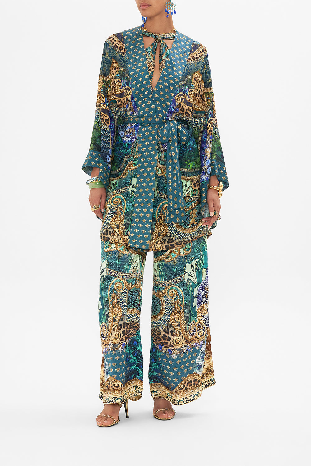 Kimonos | Conjuntos-Mujeres CAMILLA Kimono with tie belt