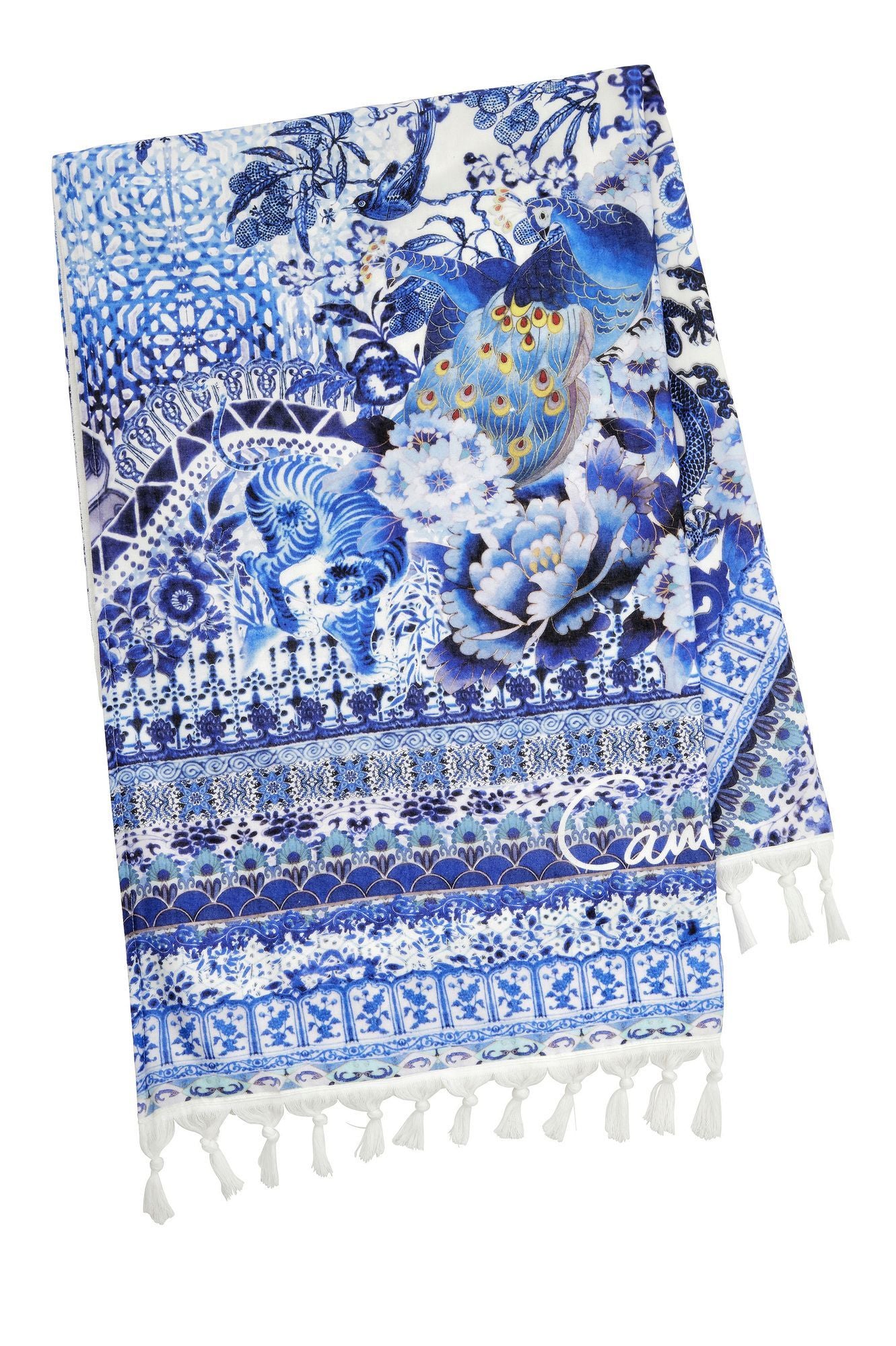 Resortwear-Mujeres CAMILLA Rectangle towel with fringing guardian of secrets