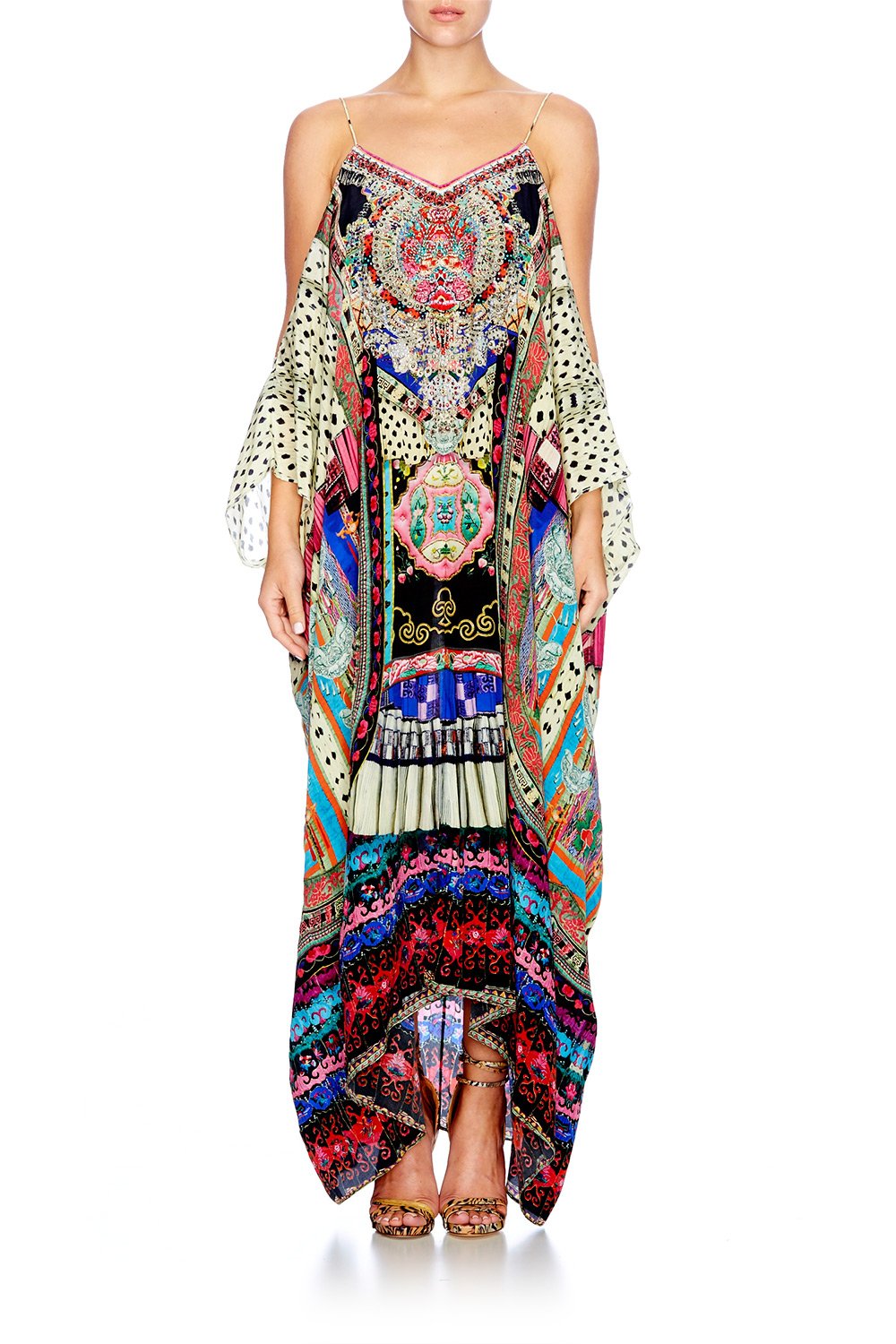 Resortwear-Mujeres CAMILLA Shoestring strap kaftan about a girl